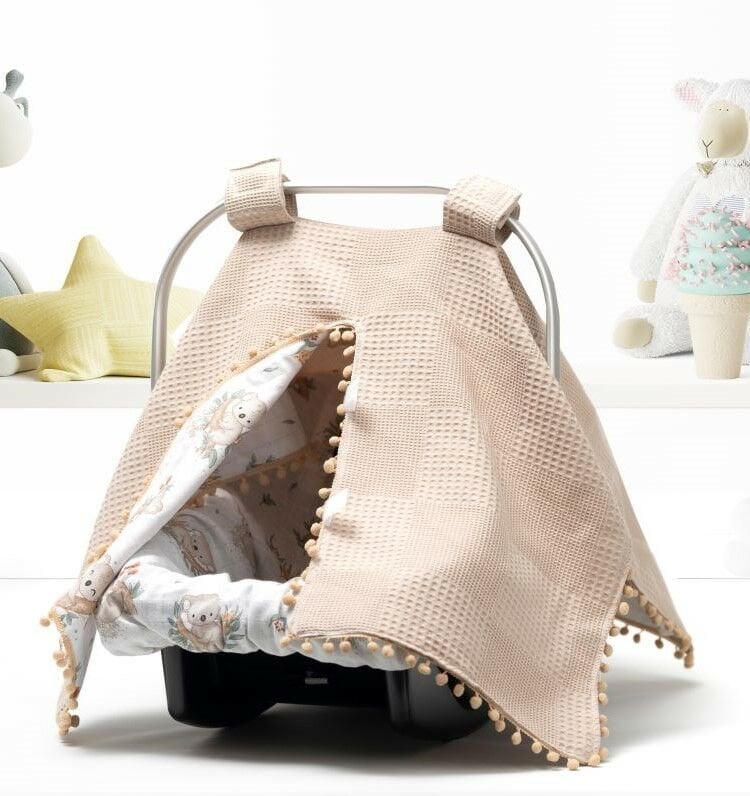 Puset Örtüsü  Minder ve Çarşafı %100 Pamuk Pike ve Müslin Kumaştan