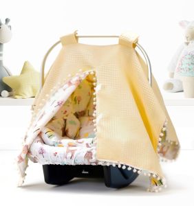 Puset Örtüsü  Minder ve Çarşafı %100 Pamuk Pike ve Müslin Kumaştan