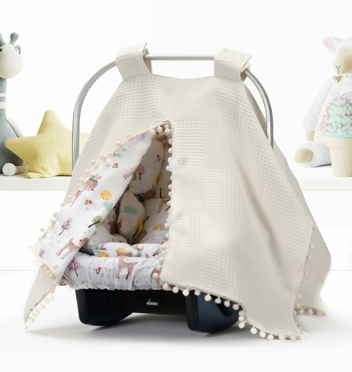 Puset Örtüsü  Minder ve Çarşafı %100 Pamuk Pike ve Müslin Kumaştan