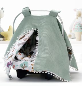 Puset Örtüsü  Minder ve Çarşafı %100 Pamuk Pike ve Müslin Kumaştan