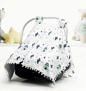 Puset Örtüsü  Minder ve Çarşafı %100 Pamuk Pike ve Müslin Kumaştan