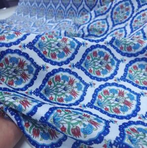Dijital Çini Desen Raşel Kumaş