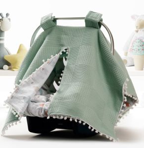 Puset Örtüsü  Minder ve Çarşafı %100 Pamuk Pike ve Müslin Kumaştan