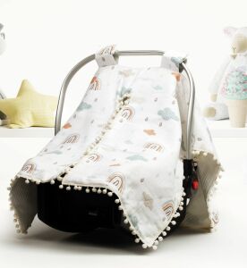 Puset Örtüsü  Minder ve Çarşafı %100 Pamuk Pike ve Müslin Kumaştan