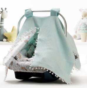 Puset Örtüsü  Minder ve Çarşafı %100 Pamuk Pike ve Müslin Kumaştan