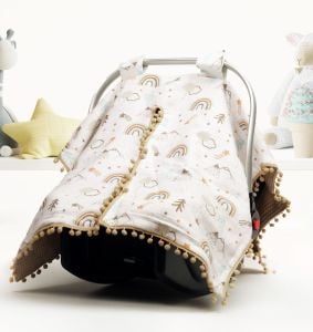 Puset Örtüsü  Minder ve Çarşafı %100 Pamuk Pike ve Müslin Kumaştan