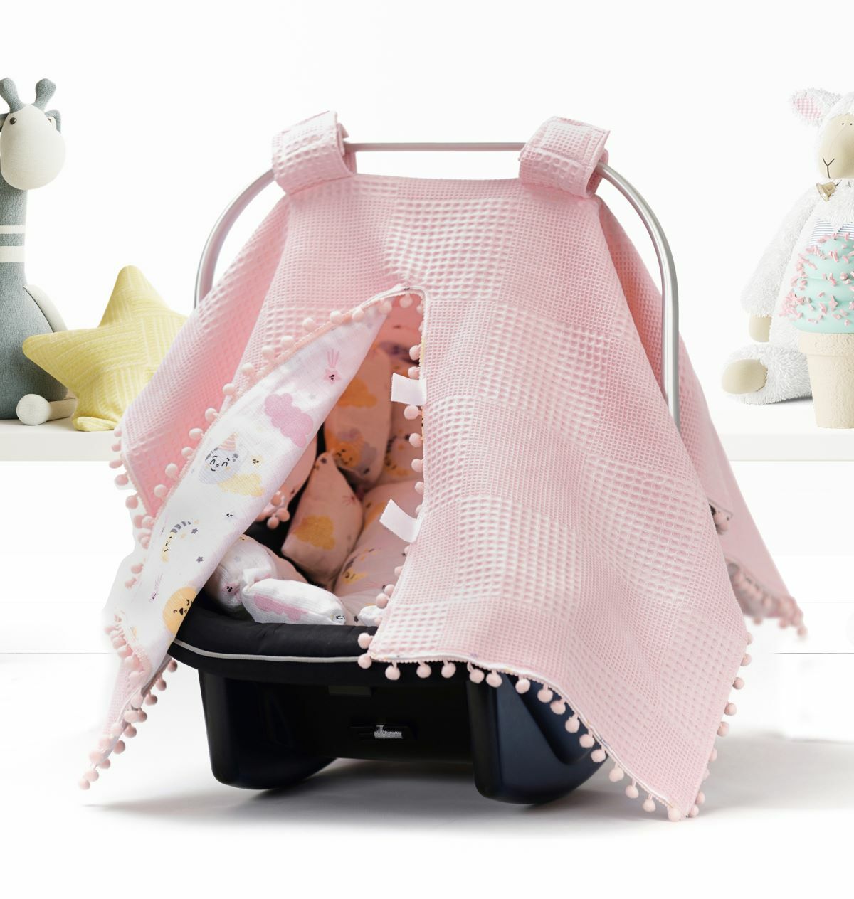 Puset Örtüsü  ve Minder  %100 Pamuk Pike ve Müslin Kumaştan