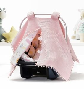 Puset Örtüsü  ve Minder  %100 Pamuk Pike ve Müslin Kumaştan