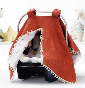 Puset Örtüsü  ve Minder  %100 Pamuk Pike ve Müslin Kumaştan