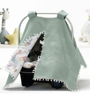 Puset Örtüsü  ve Minder  %100 Pamuk Pike ve Müslin Kumaştan