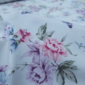Yeni Buketler Poplin Kumaş mor