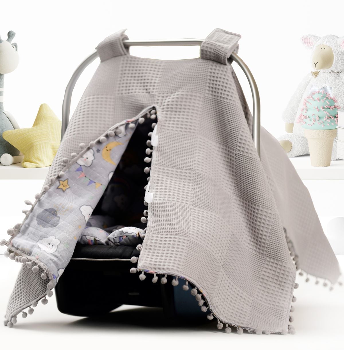 Puset Örtüsü  ve Minder  %100 Pamuk Pike ve Müslin Kumaştan