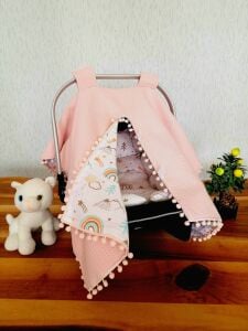 Puset Örtüsü  ve Minder  %100 Pamuk Pike ve Müslin Kumaştan