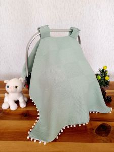 Puset Örtüsü  ve Minder  %100 Pamuk Pike ve Müslin Kumaştan