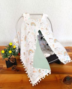 Puset Örtüsü  ve Minder  %100 Pamuk Pike ve Müslin Kumaştan