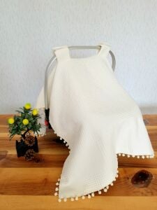 Puset Örtüsü  ve Minder  %100 Pamuk Pike ve Müslin Kumaştan