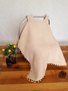 Puset Örtüsü  ve Minder  %100 Pamuk Pike ve Müslin Kumaştan