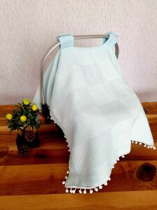 Puset Örtüsü  ve Minder  %100 Pamuk Pike ve Müslin Kumaştan