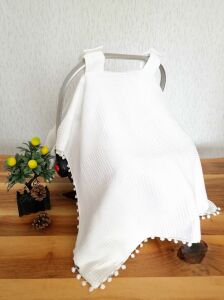 Puset Örtüsü  ve Minder  %100 Pamuk Pike ve Müslin Kumaştan