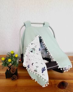 Puset Örtüsü  ve Minder  %100 Pamuk Pike ve Müslin Kumaştan