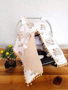 Puset Örtüsü  ve Minder  %100 Pamuk Pike ve Müslin Kumaştan