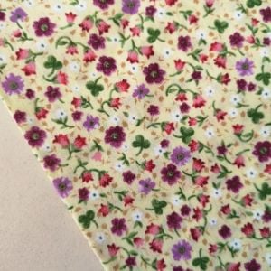 Minik Çiçekler Poplin Kumaş Sarı