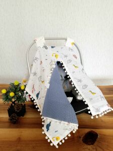 Puset Örtüsü  ve Minder  %100 Pamuk Pike ve Müslin Kumaştan