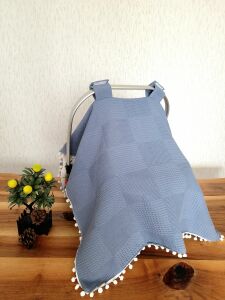 Puset Örtüsü  ve Minder  %100 Pamuk Pike ve Müslin Kumaştan