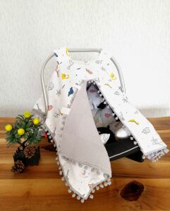 Puset Örtüsü  ve Minder  %100 Pamuk Pike ve Müslin Kumaştan