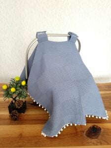 Puset Örtüsü  ve Minder  %100 Pamuk Pike ve Müslin Kumaştan