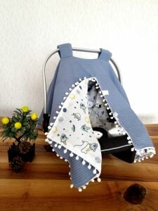 Puset Örtüsü  ve Minder  %100 Pamuk Pike ve Müslin Kumaştan