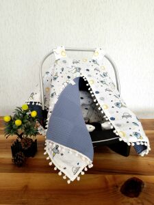 Puset Örtüsü  ve Minder  %100 Pamuk Pike ve Müslin Kumaştan