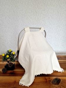 Puset Örtüsü  ve Minder  %100 Pamuk Pike ve Müslin Kumaştan