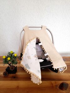 Puset Örtüsü  ve Minder  %100 Pamuk Pike ve Müslin Kumaştan