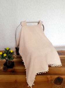 Puset Örtüsü  ve Minder  %100 Pamuk Pike ve Müslin Kumaştan