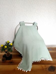 Puset Örtüsü  ve Minder  %100 Pamuk Pike ve Müslin Kumaştan