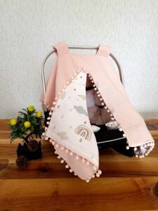 Puset Örtüsü  ve Minder  %100 Pamuk Pike ve Müslin Kumaştan