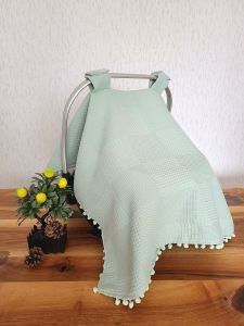 Puset Örtüsü  ve Minder  %100 Pamuk Pike ve Müslin Kumaştan