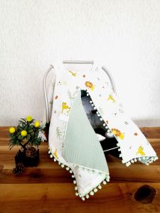 Puset Örtüsü  ve Minder  %100 Pamuk Pike ve Müslin Kumaştan