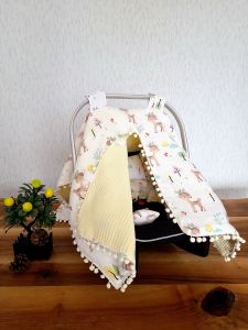 Puset Örtüsü  ve Minder  %100 Pamuk Pike ve Müslin Kumaştan