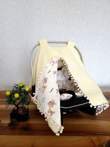 Puset Örtüsü  ve Minder  %100 Pamuk Pike ve Müslin Kumaştan