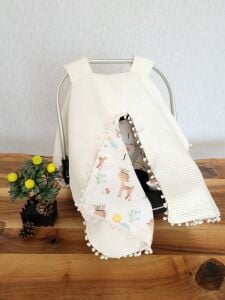 Puset Örtüsü  ve Minder  %100 Pamuk Pike ve Müslin Kumaştan