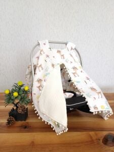 Puset Örtüsü  ve Minder  %100 Pamuk Pike ve Müslin Kumaştan