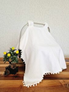 Puset Örtüsü  ve Minder  %100 Pamuk Pike ve Müslin Kumaştan