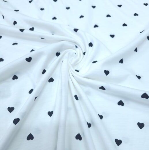 Siyah Kalpler Süprem Penye Kumaş