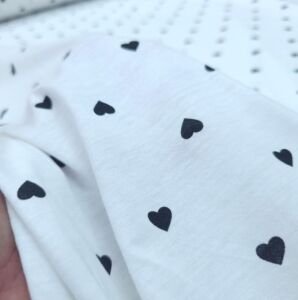 Siyah Kalpler Süprem Penye Kumaş