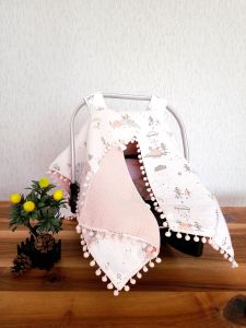 Puset Örtüsü  ve Minder  %100 Pamuk Pike ve Müslin Kumaştan