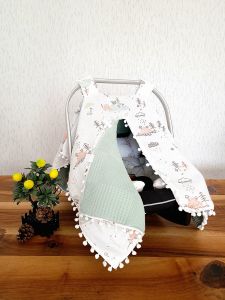 Puset Örtüsü  ve Minder  %100 Pamuk Pike ve Müslin Kumaştan