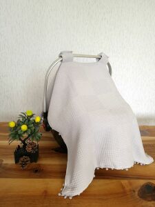 Puset Örtüsü  ve Minder  %100 Pamuk Pike ve Müslin Kumaştan