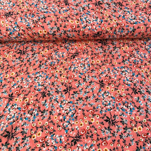 Ufak Çiçekli Viskon Kumaşlar pembe